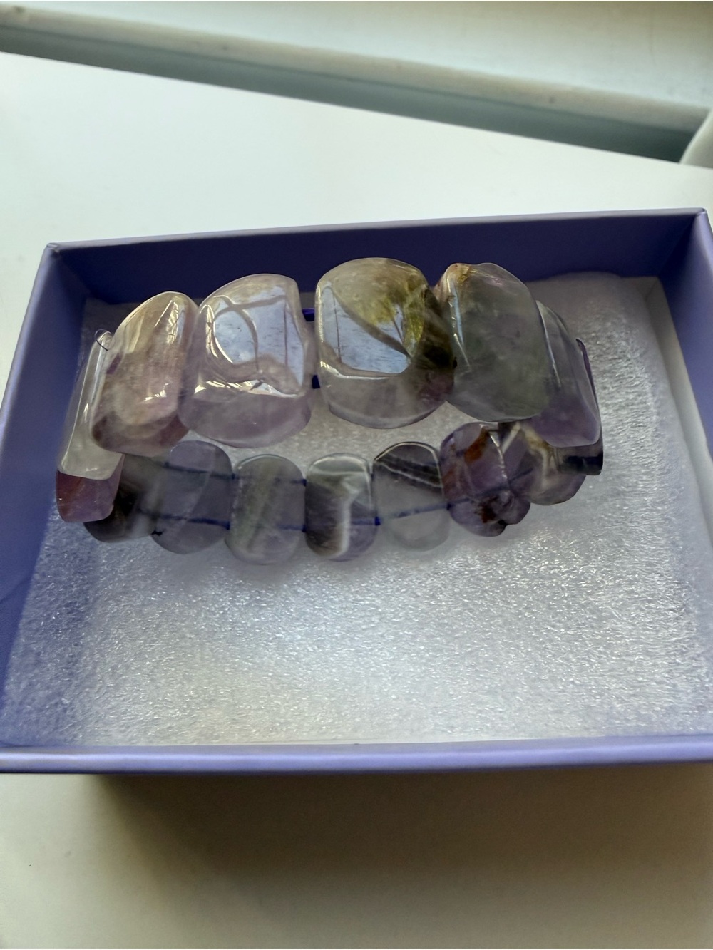 Amethyst stretch bracelet